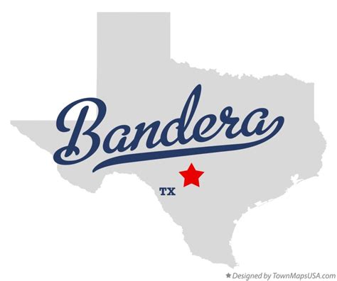 Map of Bandera, TX, Texas