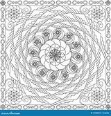 Geometric And Spiral Design Coloring Pages sketch template