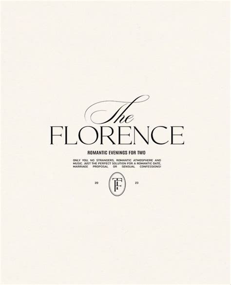 the florence book cover with black and white lettering on it's front