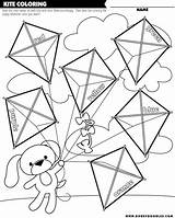 Kites Coloring Pages Printable sketch template