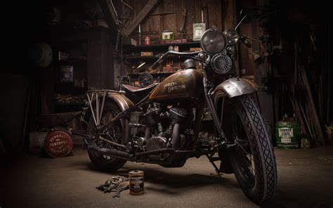 #Harley-Davidson #Garage #Motorcycle #1080P #wallpaper #hdwallpaper # ...