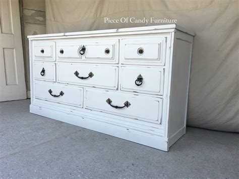 Piece Of Candy Furniture: Distressed White Dresser....