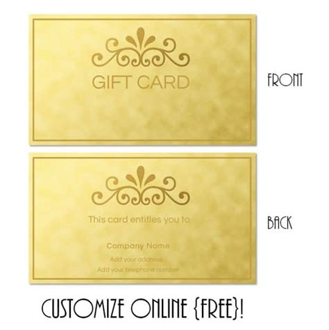 FREE Gift Card Template | Create Gift Cards Online