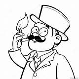 Cartoon Character Smoking Pipe Coloring Page 39944 31586 sketch template