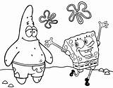 SpongeBob  Plays Happy With His best friend Patrick Star sketch template