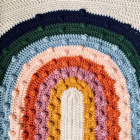 CROCHET Rainbow Bobble Blanket PATTERN - Etsy