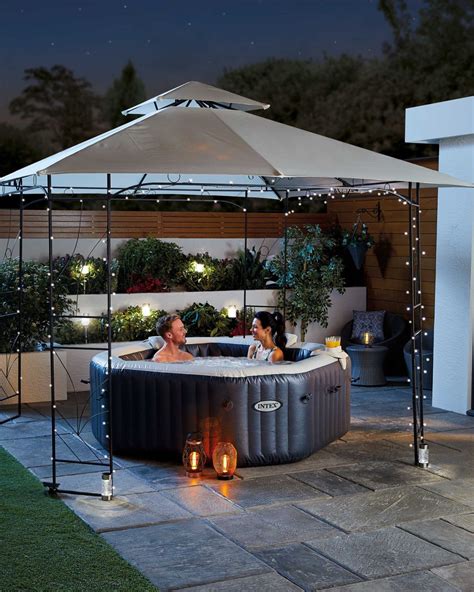 hot tub gazebo lighting ideas - Annalee Tuck