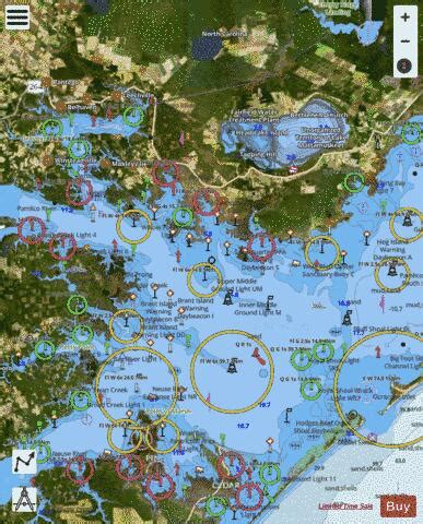 PAMLICO SOUND WESTERN PART NORTH CAROLINA (Marine Chart : US11548_P512) | Nautical Charts App