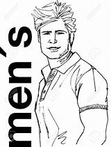 Handsome Man Portrait Coloring Pages Sketch Page sketch template