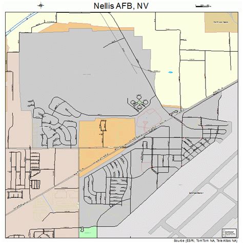 Nellis AFB Nevada Street Map 3250400