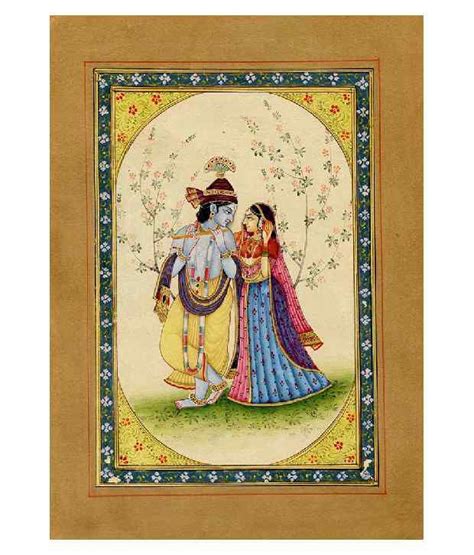 Painting Mantra Radha Krishna Mughal Miniature: Buy Painting Mantra ...