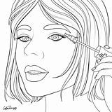 Collection Of Makeup Coloring Pages  Free Printable sketch template