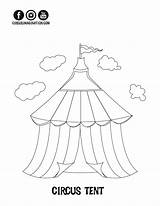 Circus Tent Coloring Book Pages sketch template