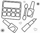 Makeup And Beauty Kit Coloring Sheets For Your Little Princess  sketch template