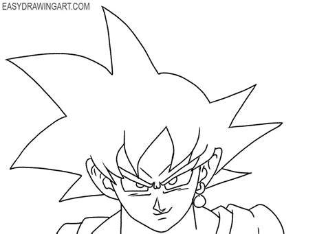 How to Draw Goku Face - Easy Drawing Art