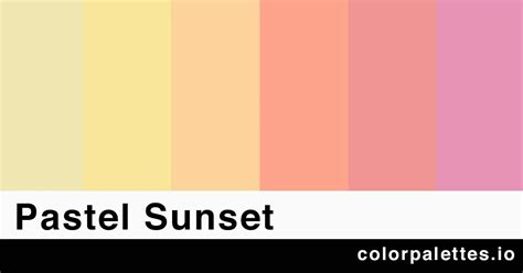 Pastel Warm Sunset Color Palette - Color Palettes