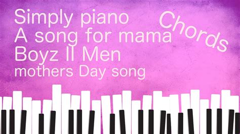 A song for mama chords version - Boyz II Men - mothers Day song - Simply piano - YouTube