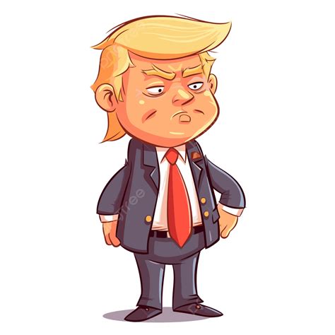 Trump Clipart Cartoon Donald Trump Character Vector, Cartoon Clipart ...