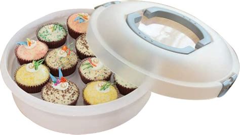 Amazon.com: 10 Inch Portable Pie Carrier with Lid and Tray 3-In-1 Round Cupcake Container Egg ...