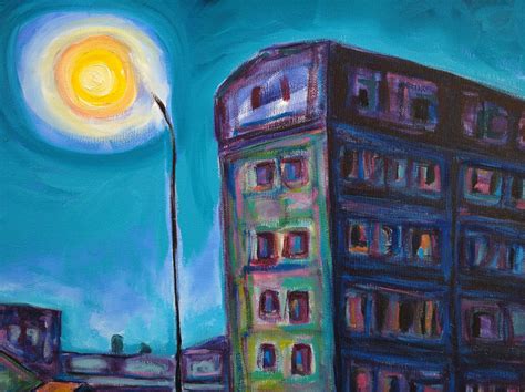 Night City Painting by Boris Subotic - Jose Art Gallery