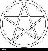 Pentacle Coloring Page sketch template