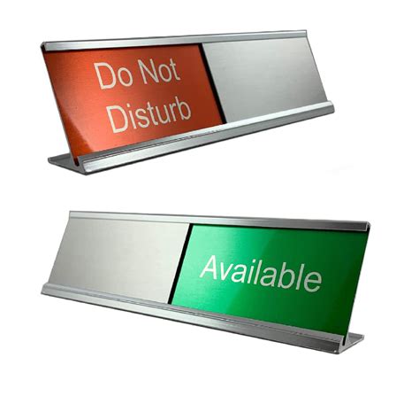 Do Not Disturb/Available Desktop Slider Sign 8"x2″ - NapNameplates