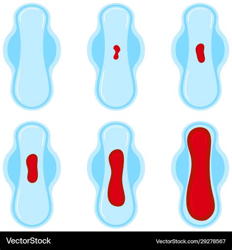 Menstrual period blood flow loss from light Vector Image