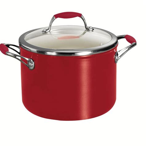 Tramontina Gourmet Ceramica Deluxe 6 Qt. Aluminum Stock Pot with Lid-80110/065DS - The Home Depot