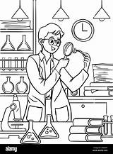 Mad Scientist Lab Coloring Pages sketch template