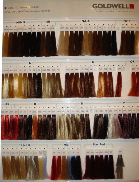 Goldwell Nectaya Color Chart