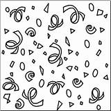 Confetti Drawing Simple  Clipart sketch template