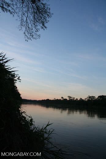 Sunset over Tambopata river