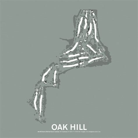 Oak Hill Country Club East Course Screenprint – NOMO Design