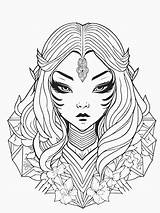 Premium Vector  Coloring black and White Woman Sketch Illustration Art sketch template