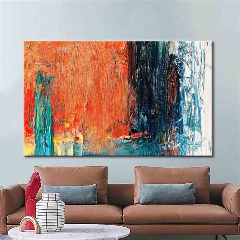 Abstract Orange Canvas Art, Abstract Orange Poster, Abstract Canvas, Abstract Plaster Wall Art ...