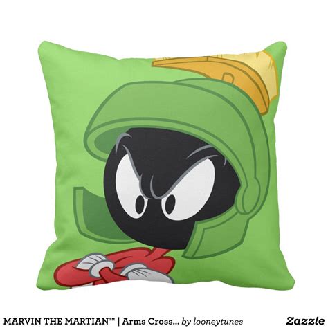 MARVIN THE MARTIAN™ | Arms Crossed Throw Pillow | Zazzle | Throw ...