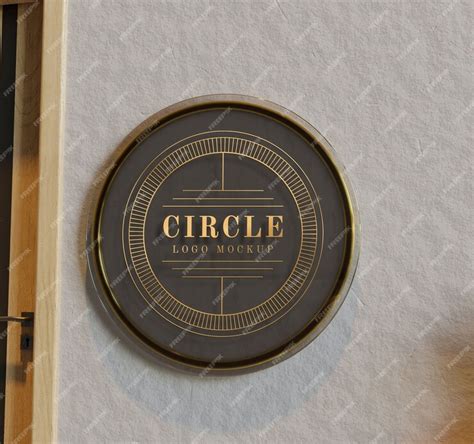 Premium PSD | Circle logo mockup design