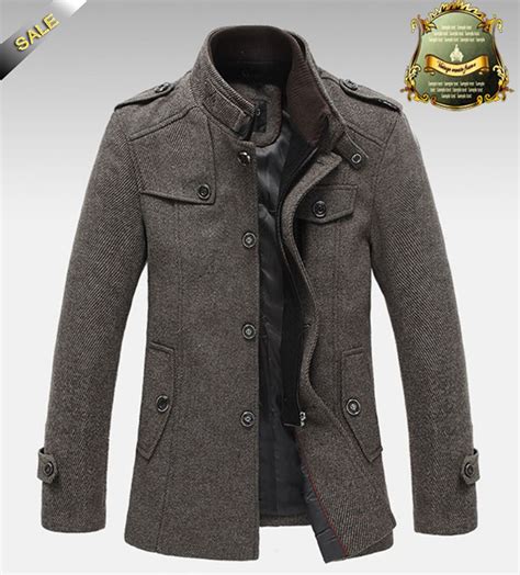 New Style Autumn and Winter Jackets For Men Splice Wool Jacket men's ...