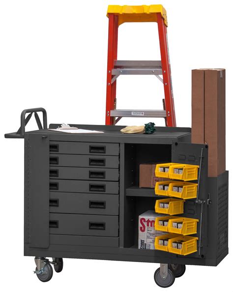 DURHAM MFG, 52 3/4 in x 19 in, Steel, Mobile Cabinet Workbench - 16D884 ...