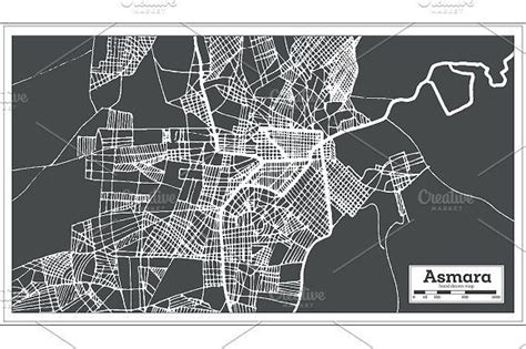 Asmara Eritrea City Map in Retro | City map, Retro map, Asmara