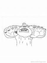Smallfoot Coloring Pages Migo Is Angry  XColoringscom sketch template