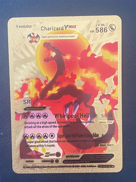 Mavin Charizard Vmax Gold Foil Metal Card Fan Art Wit - vrogue.co