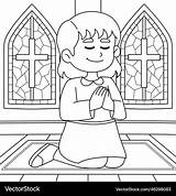 Kids Praying Coloring Pages sketch template
