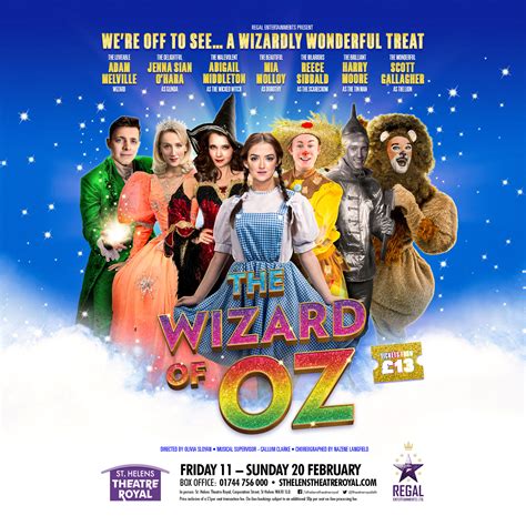 FULL CAST ANNOUNCED FOR THE WIZARD OF OZ FEBRUARY HALF TERM PANTO! - St Helens Theatre Royal