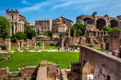 View of the Ancient Ruins of the Roman Forum in Rome Editorial Stock ...