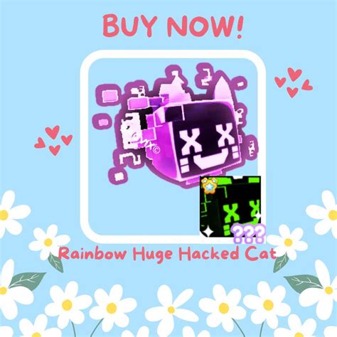 Rainbow Huge Hacked Cat - Pet simulator x - psx huge - rb huge - pet sim huge - huges - pet sim x