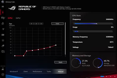 Custom fan control available in Armory Crate : r/ZephyrusG14