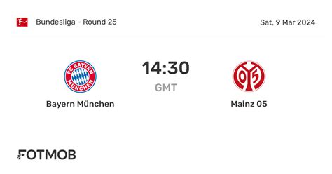 Bayern München vs Mainz 05 - live score, predicted lineups and H2H stats