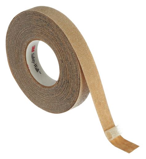 3M Solid Clear Anti-Slip Tape, 1 in x 60 ft, 60 Grit Aluminum Oxide ...