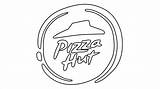 How To Draw Pizza Hut Logo Step By  7 Easy Phase sketch template